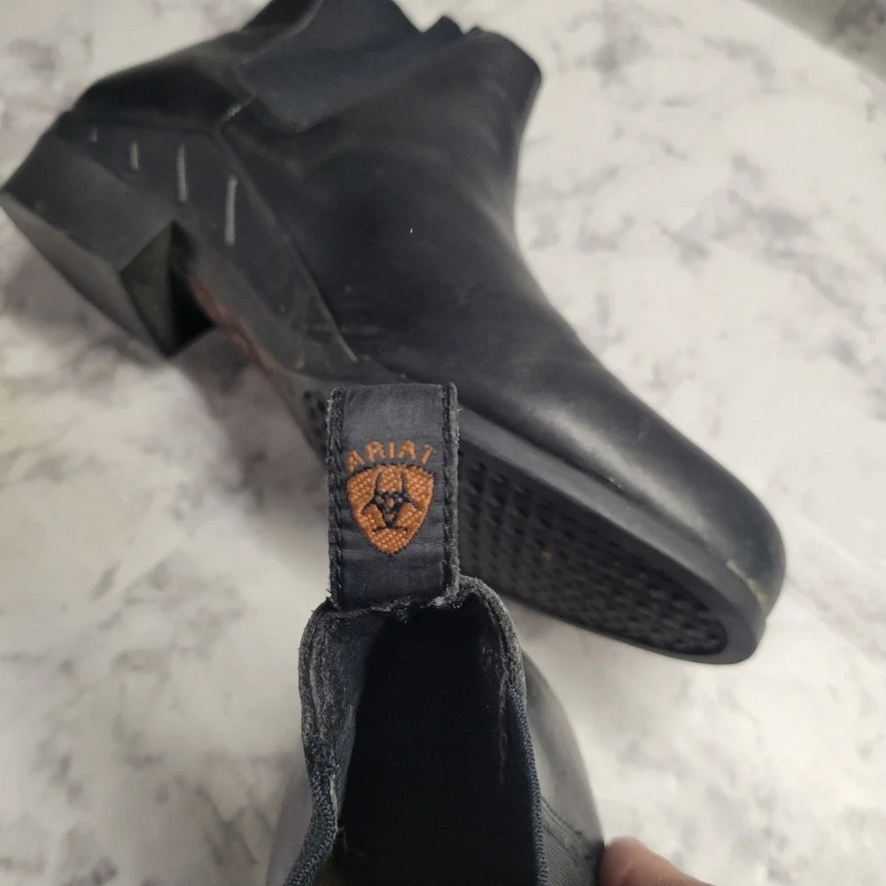 Ariat Heritage Paddock Boots Black Leather Equestrian Vintage Boots Womens 11